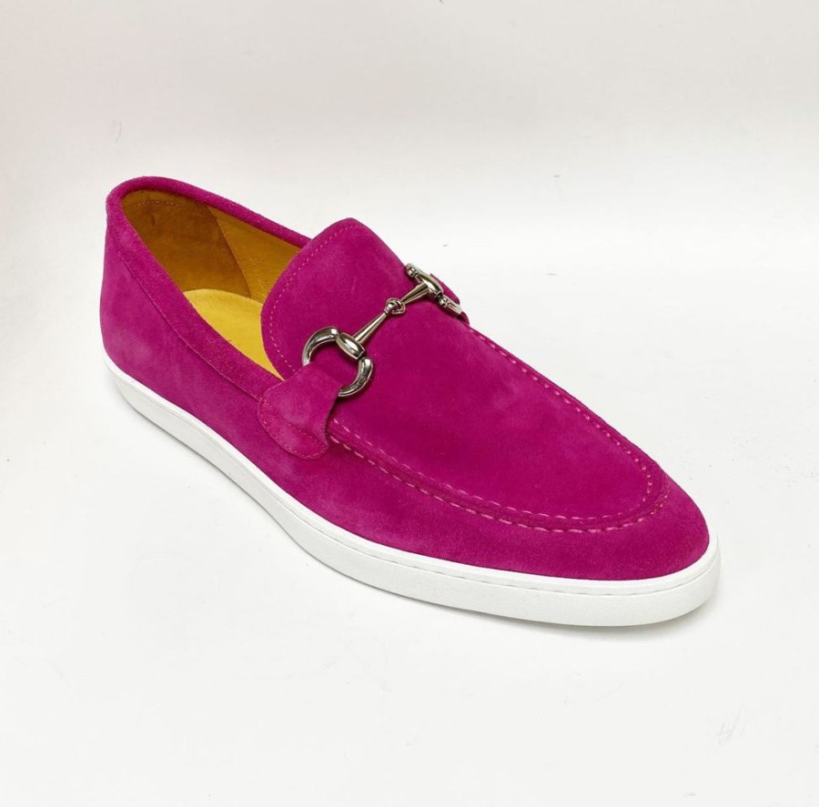 CARRUCCI BY MAURICE Suede Slip-On Horsebit Loafer Fuchsia | Sneakers