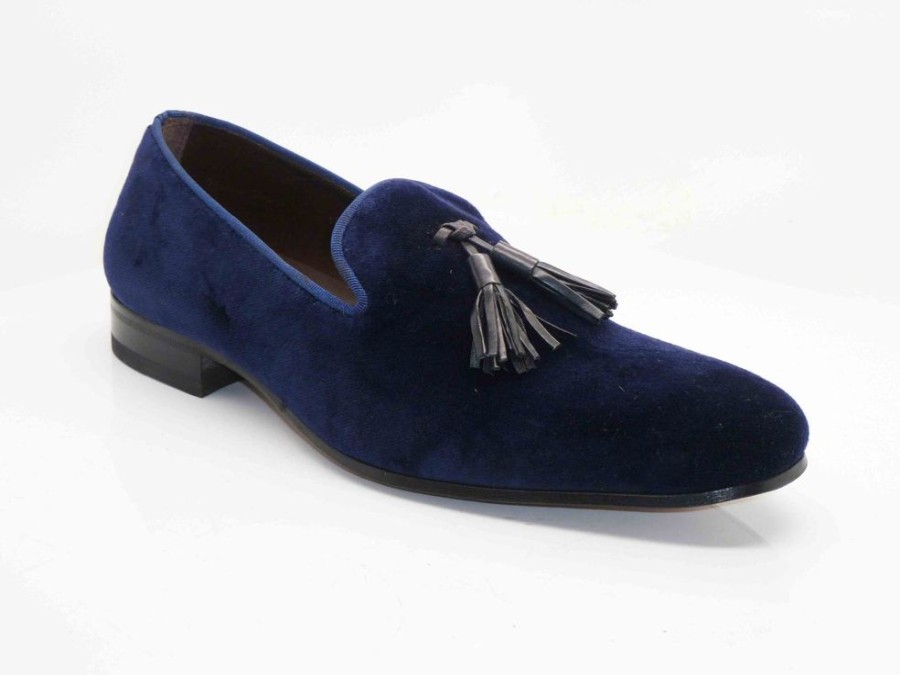 Mezlan Mezlan Velvet Venetian Loafer Blue | Loafers