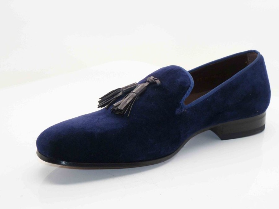 Mezlan Mezlan Velvet Venetian Loafer Blue | Loafers