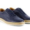 Pelle Pelle "Monaco" Ostrich Lace-Up Shoe Navy | Exotics