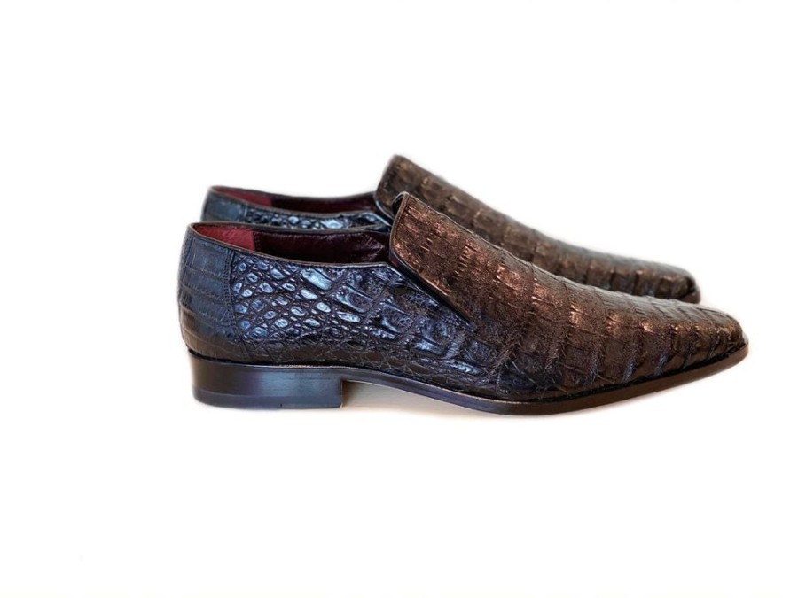 Pelle Exotics Pelle Exotics Crocodile Slip-On Loafer Black | Exotics