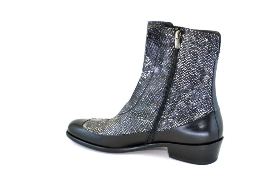 Corrente Corrente Python Printed Calfskin Slip-On Boot Black | Boots