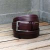 Maurice Maurice Stitched Leather Belt Brown | Belts