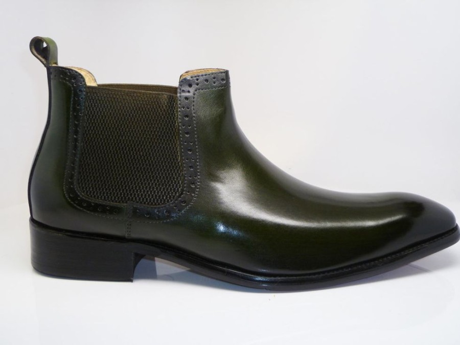 CARRUCCI Burnished Calfskin Slip-On Boot Emerald | Boots