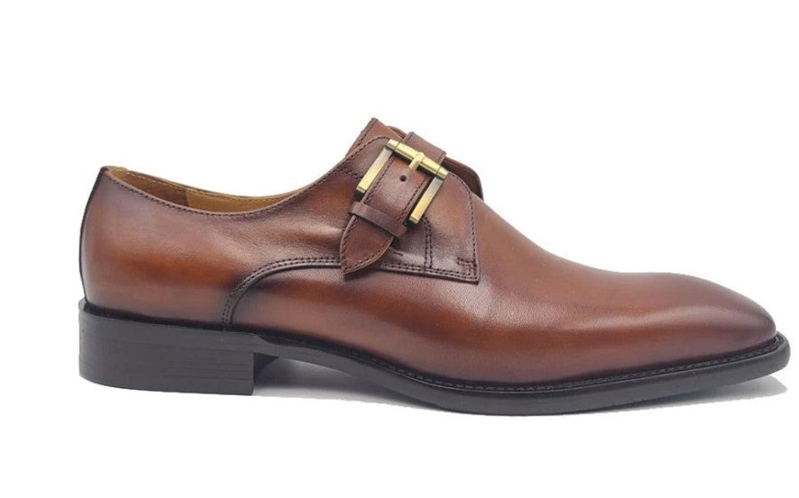 CARRUCCI Style: 509-12-Cognac | Monkstraps