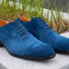 Maurice Suede Lace-Up Oxford Blue | Suede