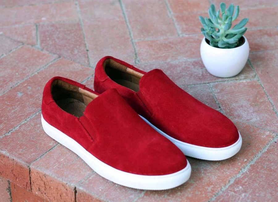 Carrucci by Maurice Carrucci By Maurice Suede Slip-On Sneaker Burgundy | Sneakers