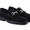 Pelle Pelle Suede "Newport" Loafer Black | Suede