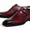 Ugo Vasare Burnished Calfskin Monkstrap Burgundy | Monkstraps