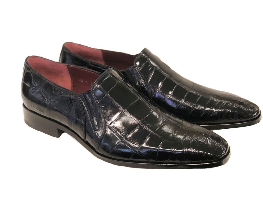 Pelle Exotics Pelle Exotics "Bellini" Alligator Loafer Black | Exotics