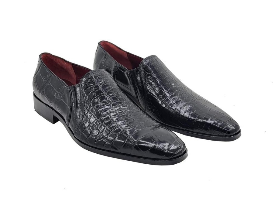 Pelle Exotics Pelle Exotics "Bellini" Alligator Loafer Black | Exotics