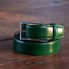 Maurice Leather Belt Green | Belts