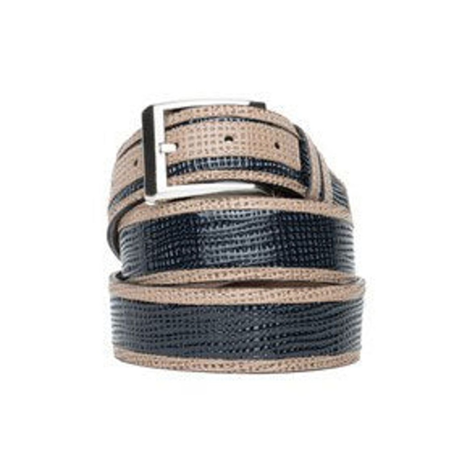 Corrente Corrente Perforated Calfskin Belt Navy | Belts