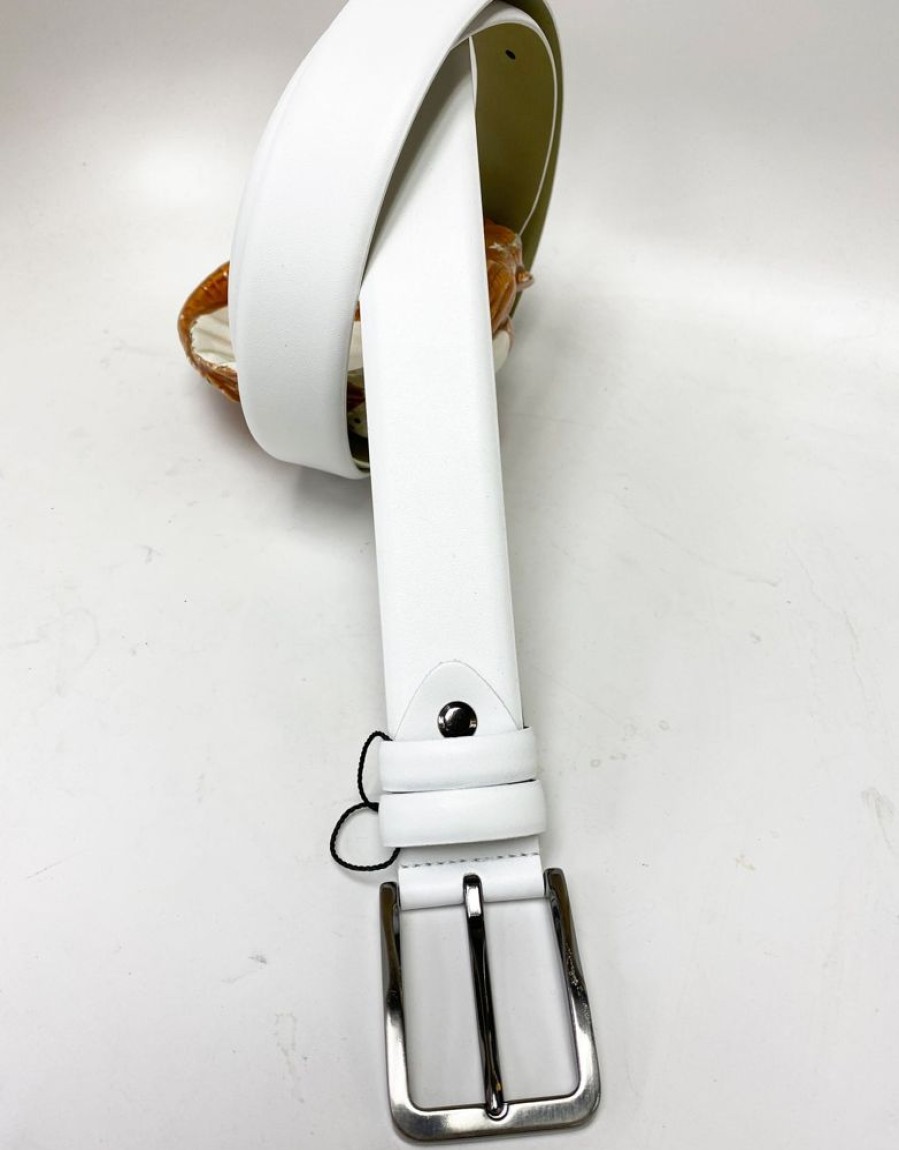 Maurice Leather Belt White | Belts