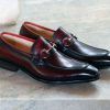 CARRUCCI Burnished Calfskin Slip-On Loafer Burgundy | Loafers