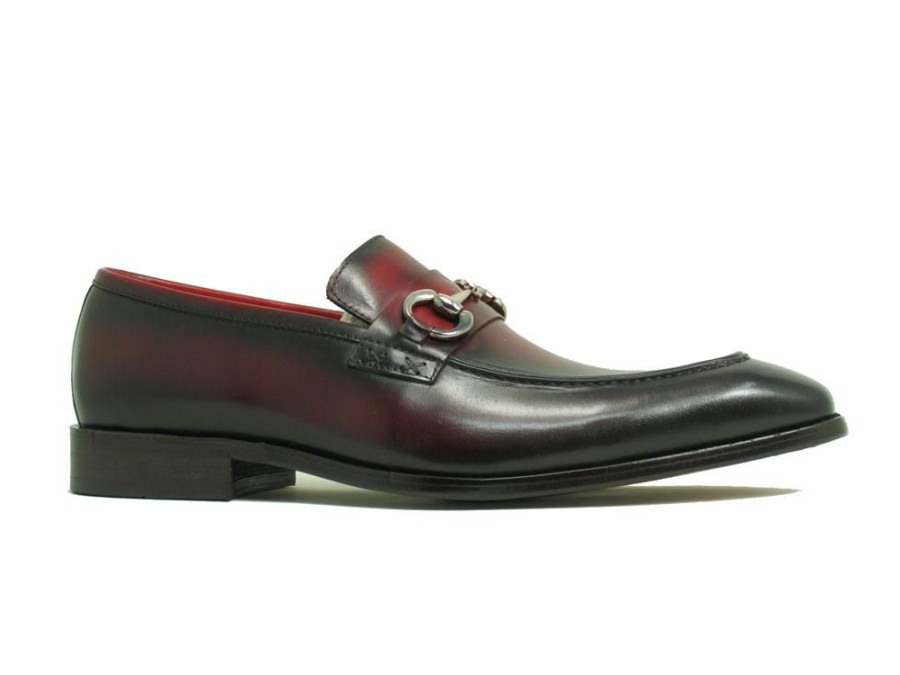 CARRUCCI Burnished Calfskin Slip-On Loafer Burgundy | Loafers