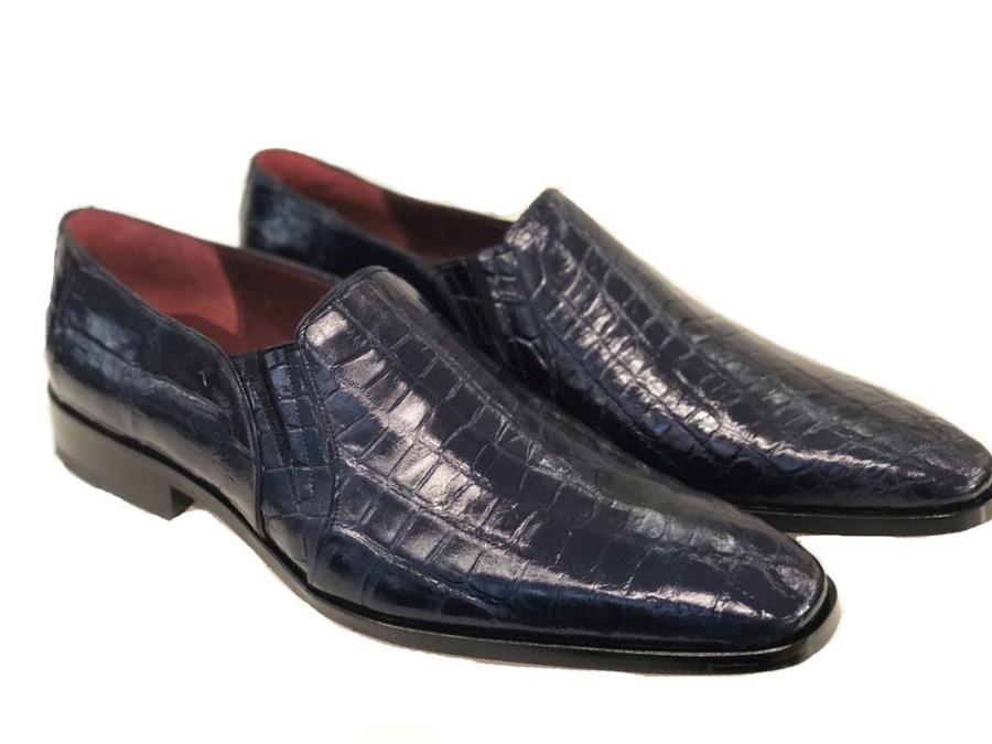 Pelle Exotics Pelle Exotics "Bellini" Alligator Loafer Navy | Exotics