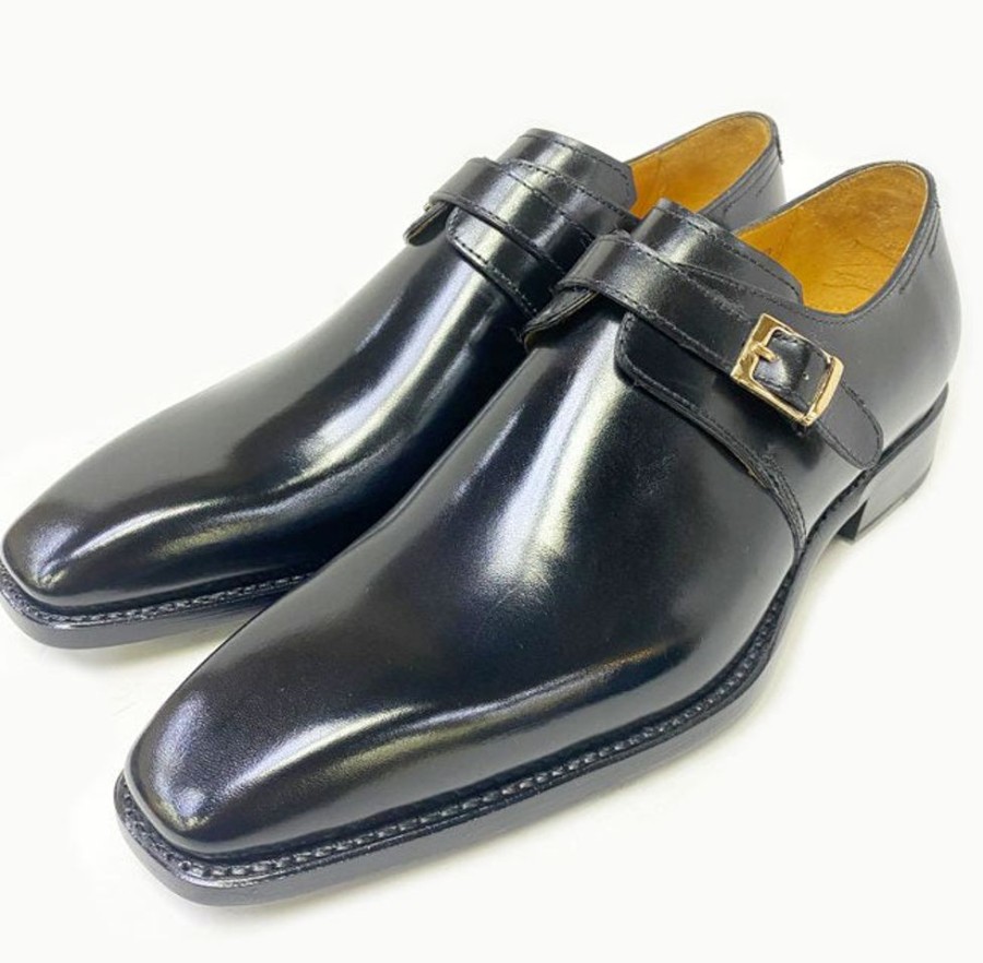 Ugo Vasare Ugo Vasare "Brooks" Monkstrap Shoe Black | Monkstraps