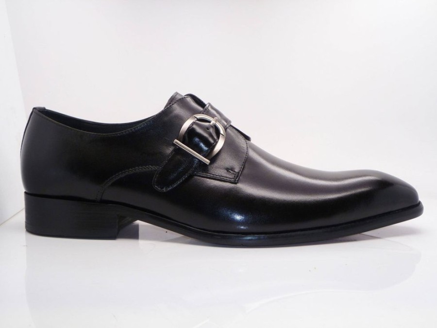 CARRUCCI Calfskin Monkstrap Black | Monkstraps