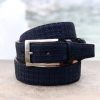 Corrente Corrente Suede Belt Navy | Suede