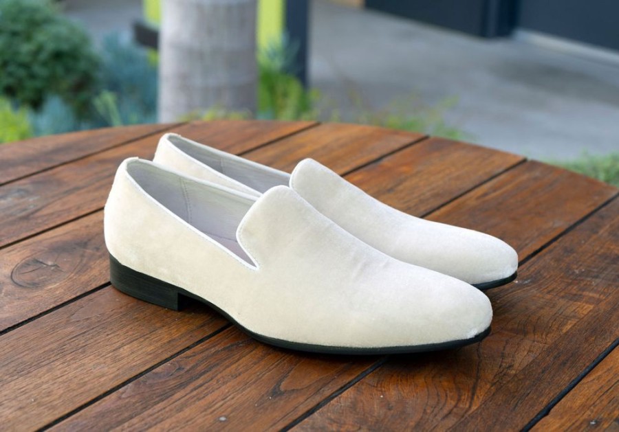 Maurice Maurice Velvet Venetian Loafer Bone | Formal