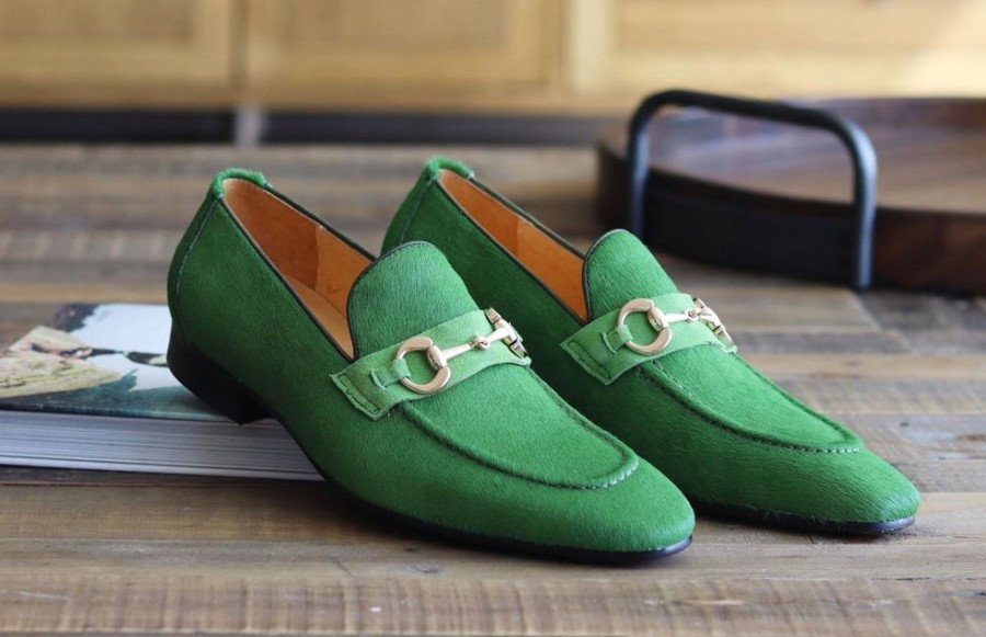 Carrucci by Maurice Carrucci By Maurice Pony Hair Loafer Green | Loafers