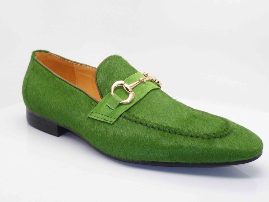 Carrucci by Maurice Carrucci By Maurice Pony Hair Loafer Green | Loafers