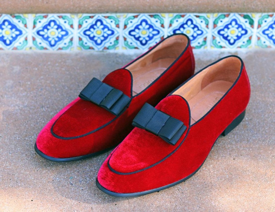 CARRUCCI Velvet Formal Loafer Red | Formal