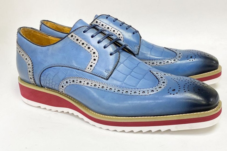 Carrucci by Maurice Style: 515-35-Blue/Red | Lace-Ups