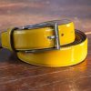 Maurice Patent Leather Belt Mustard | Belts