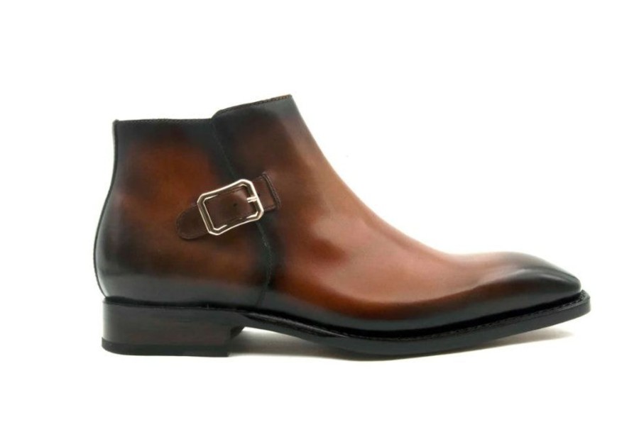 Ugo Vasare Americano Burnished Calfskin Slip-On Boot Caramel | Boots