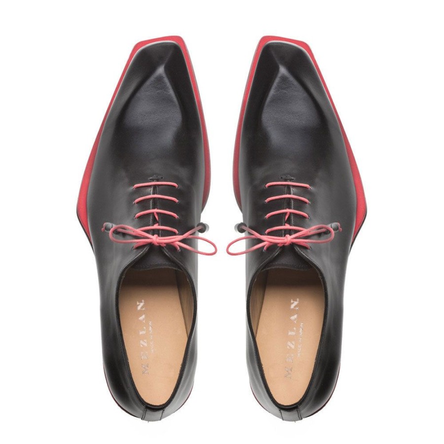 Mezlan Mezlan Asymmetrical Lace-Up Oxford Black | Lace-Ups