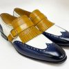 Ugo Vasare Burnished Calfskin Slip-On Shoe Tri Colored | Loafers