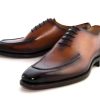 Ugo Vasare Burnished Calfskin "Arthur" Lace-Up Oxford Caramel | Lace-Ups