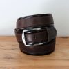 Maurice Stitched Leather Belt Brown | Belts