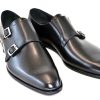 Corrente Corrente Calfskin Double Monkstrap Shoe Black | Monkstraps