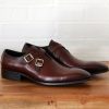 CARRUCCI Calfskin Cross Strap Loafer Chestnut | Loafers