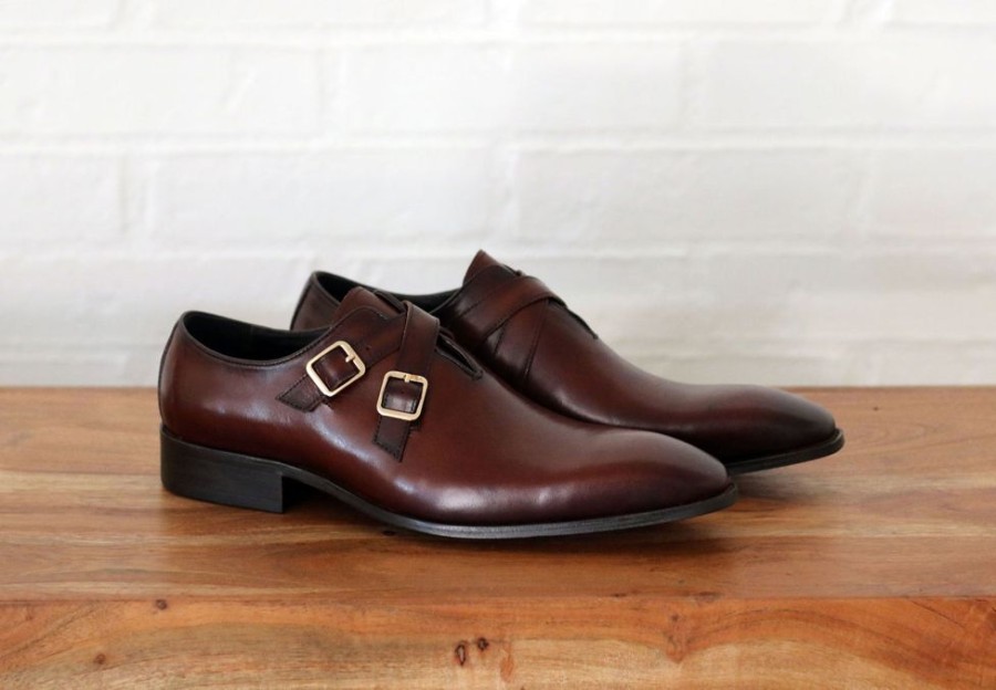 CARRUCCI Calfskin Cross Strap Loafer Chestnut | Loafers