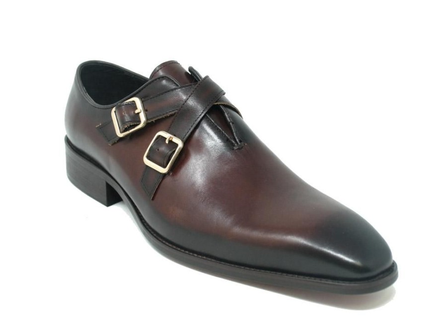 CARRUCCI Calfskin Cross Strap Loafer Chestnut | Loafers