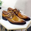 CARRUCCI Calfskin Monkstrap Tan | Monkstraps