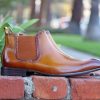 CARRUCCI Burnished Calfskin Slip-On Boot Cognac | Boots