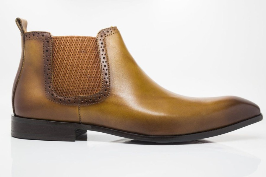 CARRUCCI Burnished Calfskin Slip-On Boot Cognac | Boots