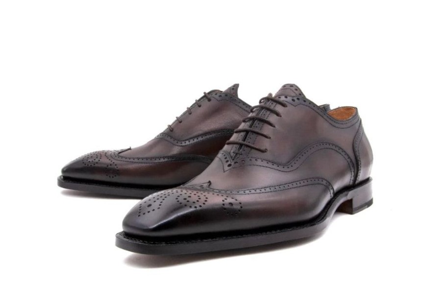 Ugo Vasare Calfskin "Luke" Wingtip Oxford Brown | Lace-Ups