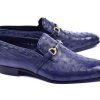 Corrente Corrente Genuine Ostrich Slip-On Shoe Navy | Exotics