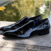 Jean Pierre Jean Pierre Shiny Calfskin Venetian Loafer Black | Formal