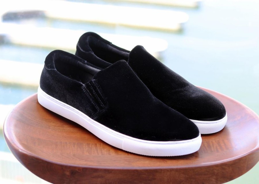 Carrucci by Maurice Carrucci By Maurice Velvet Slip-On Sneaker Black | Sneakers