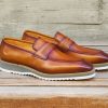 Carrucci by Maurice Calfskin Slip-On Penny Loafer Cognac | Loafers