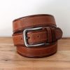 Maurice Stitched Leather Belt Camel | Belts