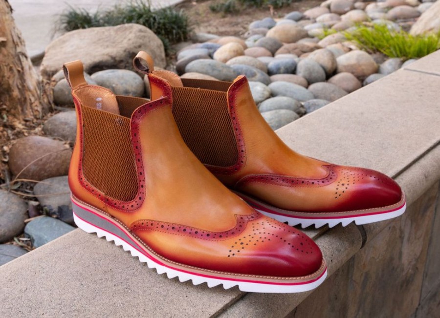 Maurice 550-19-Cognac/Burgundy | Boots