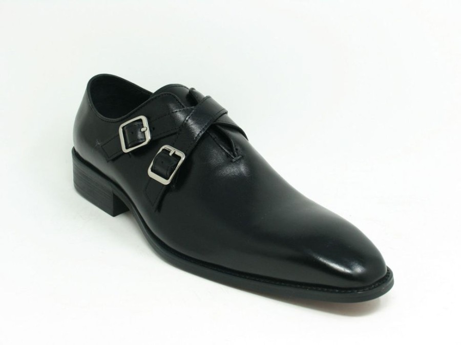 CARRUCCI Calfskin Cross Strap Loafer Black | Loafers